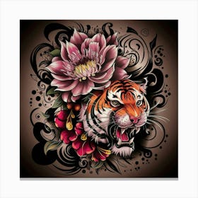 Tiger Tattoo Canvas Print