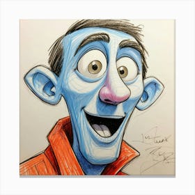 Disney Character Drawing Canvas Print