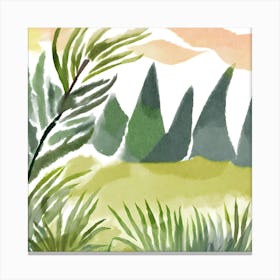 Watercolor Landscape Painting 5 Canvas Print