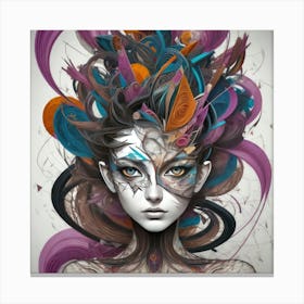 Abstract Girl (7) Canvas Print