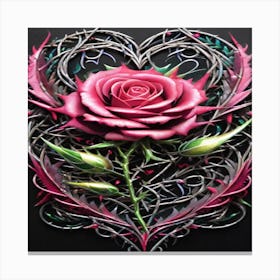 Heart Of Roses 3 Canvas Print