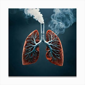 Lungs Stock Photos & Royalty-Free Footage 3 Canvas Print