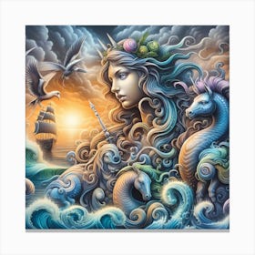 Mermaid 5 Canvas Print