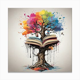 Book Tree Canvas Print