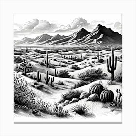 Cactus Desert Canvas Print