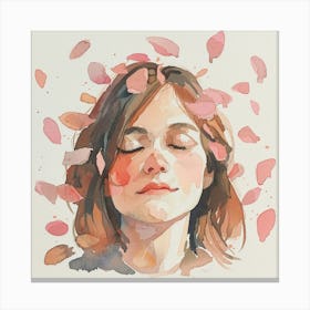 Watercolor Of A Woman Canvas Print