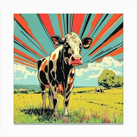 Cow In The Field 5 Canvas Print