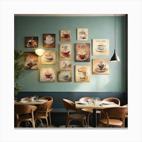 Coffee Shop Wall Art 1 Canvas Print