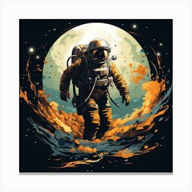 Astronaut In Space Canvas Print