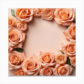 Roses In A Circle 5 Canvas Print