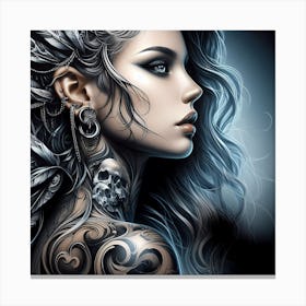 Tattooed Woman 3 Canvas Print