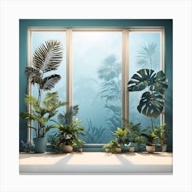 Outside in Potted Plants Canvas Print