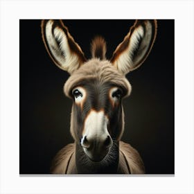 Donkey Portrait Canvas Print