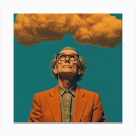 Man With A Cloud Canvas Print