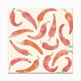 Spicy Chili Peppers Canvas Print