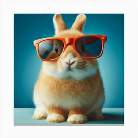 Cool Bunny Wearing Sunglasses is Ready to Hop into the Weekend and have Some Fun Canvas Print
