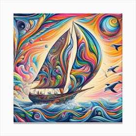 Sailboat Painting Canvas Print