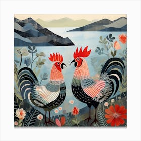Bird In Nature Chicken 12 Canvas Print
