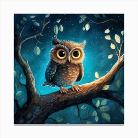 Owl In The Tree Canvas Print