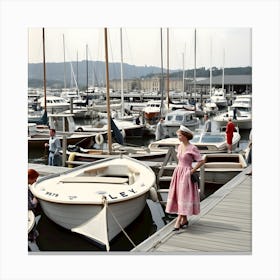 The Old Marina~Reimagined by Hall-O-Gram Creations, hallogram, hallogramcreations 3 Canvas Print