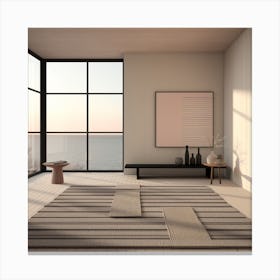 Modern Living Room 2 Canvas Print