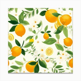 Fresh Watercolor Lemons Canvas Print