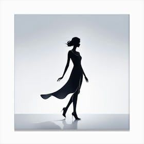 Silhouette Of A Woman Art print Canvas Print