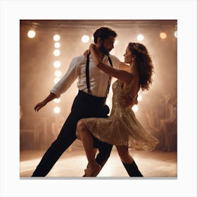 Couple Dancing Canvas Print