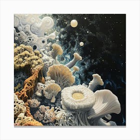 'Cosmic Mushrooms' Canvas Print