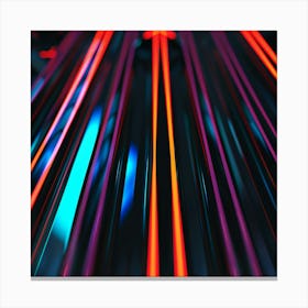 Abstract Neon Lights Canvas Print