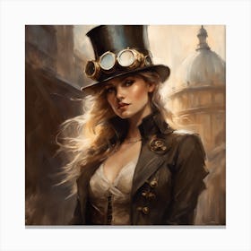 Steampunk Girl 3 Canvas Print