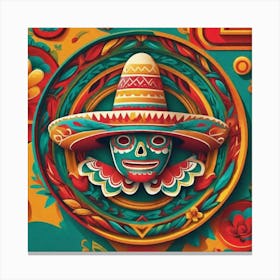 Mexican Skull 78 Canvas Print