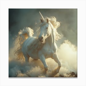 Lena1987 A Transluscent White Unicorn Floating Above The Grou 70b05627 8271 48a8 9a5e 7b59494c88ff 2 Canvas Print