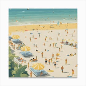 Day At The Beach 3 Canvas Print