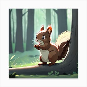 Squirrel In The Forest 149 Canvas Print