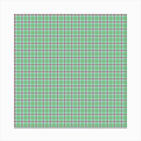 Green Plaid Fabric 1 Canvas Print