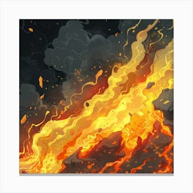 Lava melting Canvas Print