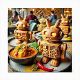 A Futuristic Dish Called Bunny Chow Bomb, Served Canvas Print