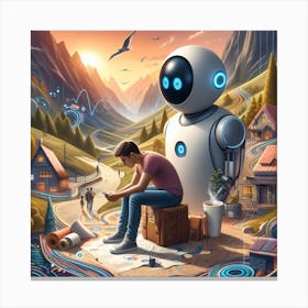 Robots In The Future Canvas Print