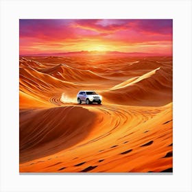 Sunset In The Desert Canvas Print