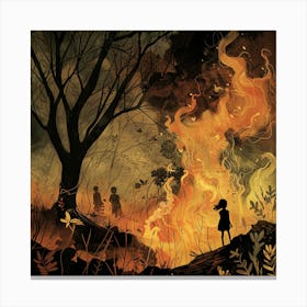 Forest Fire Canvas Print