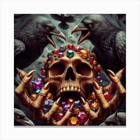 Ravens And Jewels Canvas Print