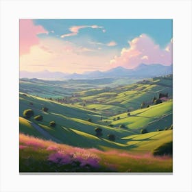 Rolling Landscape Hills Of Italy Canvas Print