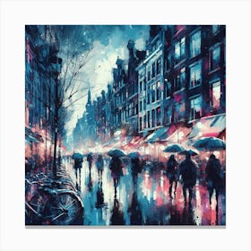 Europe in Rain 3 Canvas Print