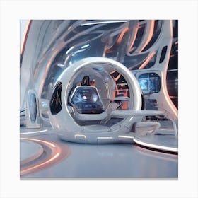 Futuristic Interior Canvas Print