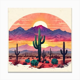 Sunset In The Desert 11 Canvas Print