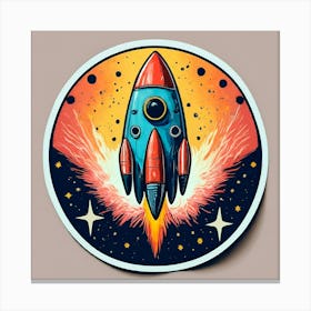 Rocket Sticker 4 Canvas Print