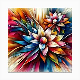 Colorful Flower Painting Canvas Print