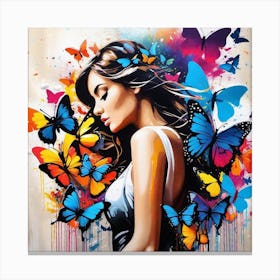 Butterfly Girl 13 Canvas Print