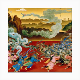 Battle Painting Depicting the Festival of Enormous Changes at the Last Minute 1 Canvas Print